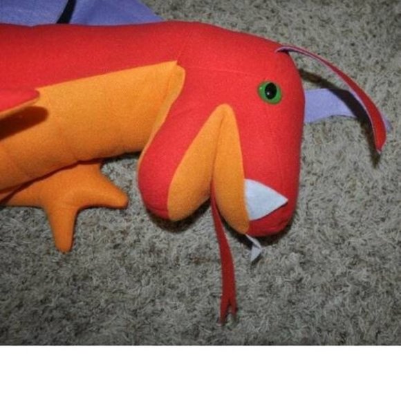 Toddler Dragon Halloween Costume 3T/4T Rider Step In Red Stuffed Plush Unisex - Picture 3 of 3